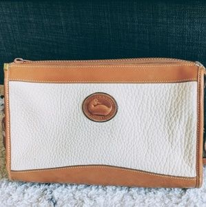 Vintage Dooney & Bourke Ivory Leather Crossbody